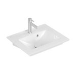 Villeroy & Boch venticello fontein - 500x420mm - met overloop - 1 kraangat CeramicPlus - White Alpine (glans wit) 1025161