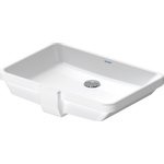 Duravit 2nd floor Onderbouwwastafel - zonder kraanvlak - met bevestiging - 55.5x38cm - met wondergliss - wit 0290372