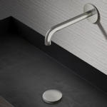 Hotbath Archie bec de robinet longueur sortie 18 cm inox SW230321