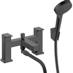 Hansgrohe Vernis Shape badkraan 2-gats badrand - met doucheset - mat zwart SW651391