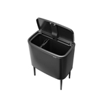 Brabantia Bo Touch Bin Poubelle - 11+23 litres - 2 seau intérieur en plastiques - confident grey SW1117510