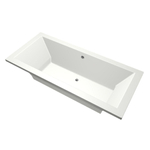 Xenz Society Duobad - 200x90x53 - afvoer Midden - acryl - wit mat SW103372