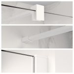 Fortifura Galeria ensemble profil 200cm + barre de stabilisation 120cm blanc mat SW968235