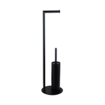 Fortifura Calvi vrijstaande toiletrolhouder met toiletborstel - mat zwart SW1189058