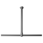 Sealskin Seallux Support de plafond pour tringle de rideau de douche 60cm Aluminium Aluminium mat SW28461