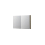 INK SPK1 armoire de toilette – 90 x 60 x 14 cm – 2 portes, portes-miroir double face – Chêne Greige mat SW493609