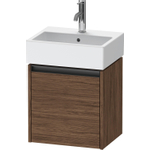 Duravit Ketho.2 Wastafelonderbouwkast - met 1 deur - 43.4x33.8x44cm rechts - met greep antraciet - donker noten mat SW772010