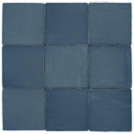 Ceralto Nordico Line Carrelage mural 13x13cm 8.5mm pâte blanche Azul SW370569