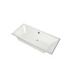 Xenz Kristal Ligbad - 170x75x48 - afvoer Midden - acryl - wit mat SW378451