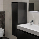 INK armoire de salle de bains 106x35x35cm 1 porte ouvrant à gauche/droite sans poignée laqué Anthracite mat SW21263