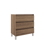 Saniclass Chaci PLUS Meuble bas de salle de bains - 80x86x46cm - 3 tiroirs - Poignée intégrée - MFC - chêne chaud SW1569867