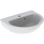 Geberit Renova wastafel - 50cm - 1 kraangat - met overloop - wit SW417237