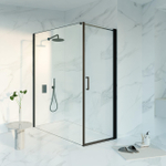 Fortifura Galeria Douchecabine - 70x180x200 - Profiel veiligheidsglas - anti kalk - mat zwart SW1446160