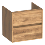 BRAUER Adore wastafelonderkast - 60x46x55cm - 2 softclose lades - greeploos - 1 sifon uitsparing - Honey SW1198370