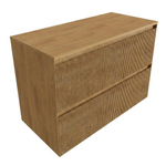 Saniclass Holz Atelier Badkamermeubelset - 100x45x62cm - houten topblad - zonder kraangat - 2 lades - mat eiken natural (hout) SW1436738