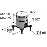 Hotbath Corps encastré pour mitigeur de baignoire autoportant avec inverseur SW1118057