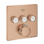 Grohe Grohtherm SmartControl Inbouwthermostaat - 4 knoppen - vierkant - brushed warm sunset (koper) SW439120
