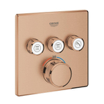 Grohe Grohtherm SmartControl Inbouwthermostaat - 4 knoppen - vierkant - brushed warm sunset SW439120