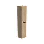 Thebalux Hoge kast 165x35x29 2x dichte deur 1x greeplijst mat zwart links draaiend t.b.v. Type 1/3/5/9 SW837916