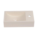 Saniclass Torino Lavabo pour WC - 40x22x10cm - solid surface - blanc cassé SW1471868
