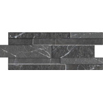 Keradom Marmi carreau de mur 16x40cm 10mm anti-gel noir mat SW415777