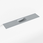Mondiaz EDEN Lavabo - 110x23x0.9cm - vasque au centre - sans trous de robinet - pour meuble de WC - Solid surface - Plata SW1025891
