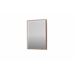 INK SP19 miroir - 60x4x80cm rectangulaire en cadre acier inclu LED direct - chauffage - changement de couleur - dimmable et interrupteur - cuivre brossé SW956004