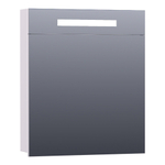 Saniclass 2.0 Armoire de toilette 59x70x15cm éclairage intégré rectangulaire 1 porte pivotante MDF Blanc mat SW371694