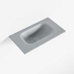 Mondiaz EDEN Plan sous vasque - 40x23x0.9cm - vasque au centre - sans trou de robinet - Solid Surface - pour meuble lave-main - Plata SW1025719