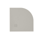 ZEZA Grade Receveur de douche - 100x100cm - antidérapant - antibactérien - en marbre minéral - quart de cercle - finition mate perle nouvelle (beige). SW1152798