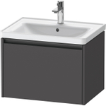 Duravit Ketho 2 meuble sous-lavabo avec 1 tiroir 63.4x45.5x44cm avec poignée graphite anthracite mat SW772425