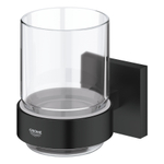 GROHE Start Cube porte-verre - 9.5x10.6x7.2cm - avec verre - noir mat SW1126273