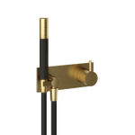 Hotbath Cobber partie de finition mitigeur de douche encastré avec flexible de douche et douchette en laiton brossé (or) PVD SW229813