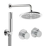 Crosswater MPRO Module inbouw regendoucheset – Ø30 cm hoofddouche – 2 hendels – vaste douchehouder – chroom SW1472372