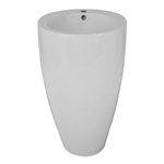 Xellanz Noa lavabo sur pieds en porcelaine sans siphon avec trop-plein 50x50x83cm blanc SW277008