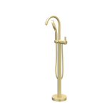 IVY Pact Mitigeur de bain autoportant - bec pivotant - 150cm - Flexible de douche - Douchette 3 jets - Or brossé mat PVD SW1031230