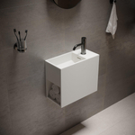 Ideavit Solidwash Lavabo 45x22x38cm rectangulaire 1 trou de robinet 1 vasque Solid surface blanc SW85945