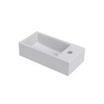 Riho Livit Tiny lave-mains - 1 trou de robinet à droite - 41x20.5x10.5cm - polybéton blanc SW414737