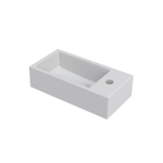 Riho Livit Tiny Wash Lave-mains 41x20.5x10.5cm marbre artificiel trou de robinet gauche Blanc SW414737