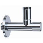 Hotbath Mate hoekstopkraan rond met filter 1/2" nikkel geborsteld SW12952