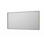 INK SP32 spiegel - 160x4x80cm rechthoek in stalen kader incl indir LED - verwarming - color changing - dimbaar en schakelaar - geborsteld metal black SW955834