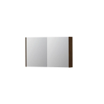INK SPK1 Spiegelkast - 100x14x60cm - 2 deuren - dubbelzijdige Spiegel - schakelaar en stopcontact - MFC Koper eiken SW493684