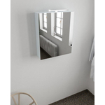 Mondiaz CUBB armoire de toilette – 60 x 70 x 18 cm – 1 porte – Clay (bleu clair/gris) SW410518