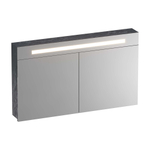 BRAUER 2.0 Spiegelkast - 120x70x15cm - verlichting geintegreerd - 2 links- en rechtsdraaiende spiegeldeuren - MFC - metal SW720896