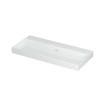 INK Urban wastafel - 100x45x8cm - 1 wasbak - 0 kraangaten - porselein wit glans SB0201041