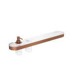Crosswater Velo tablette - 60cm - distributeur de savon - porte-gobelet - bronze brossé SW1176299