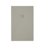 ZEZA Grade Receveur de douche- 100x140cm - antidérapant - antibactérien - en marbre minéral - rectangulaire - finition mate perle (beige). SW1152823