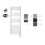 Sanicare electrische design radiator 172 x 60 cm. wit met WiFi thermostaat zwart SW1000721