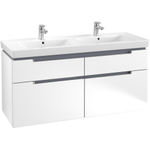 Villeroy & Boch Subway 2.0 meuble sous-lavabo - 128.7x59cm - 4 tiroirs Blanc mat SW479834