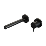 BRAUER Black Edition Wastafelmengkraan inbouw - rechte uitloop links - hendel kort smal - inclusief inbouwdeel - model B 1 - mat zwart SW385406